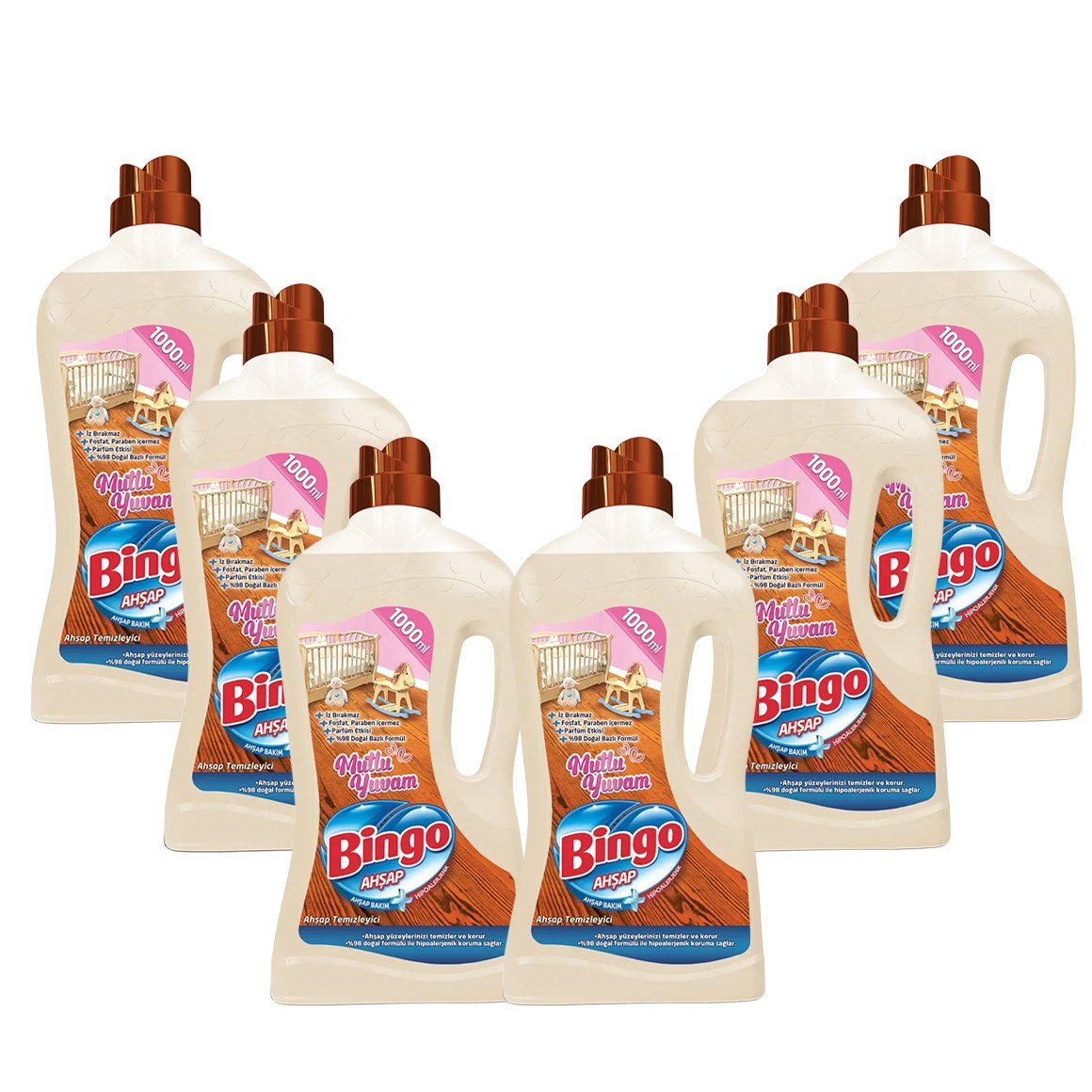 Bingo Ahşap Temizleyici Mutlu Yuvam 1 litre 6 adet