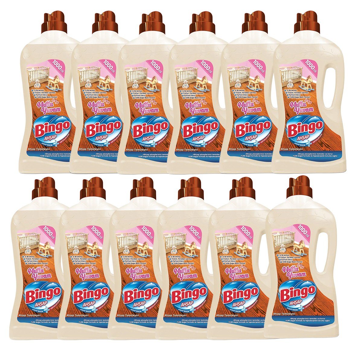 Bingo Ahşap Temizleyici Mutlu Yuvam 1 litre 12 adet