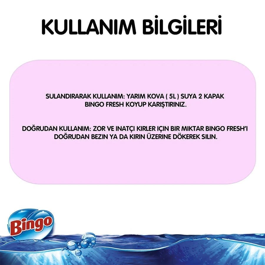 Bingo Fresh Yüzey Temizleyici Pembe Düşler 2.5 litre
