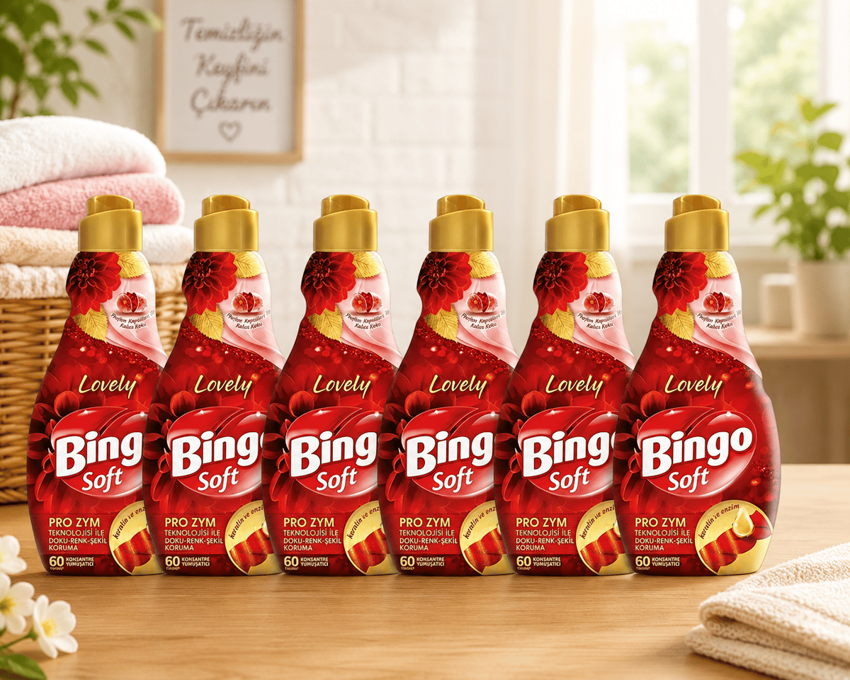 Bingo Soft Konsantre Çamaşır Yumuşatıcısı Lovely 1440 ml x 6 adet