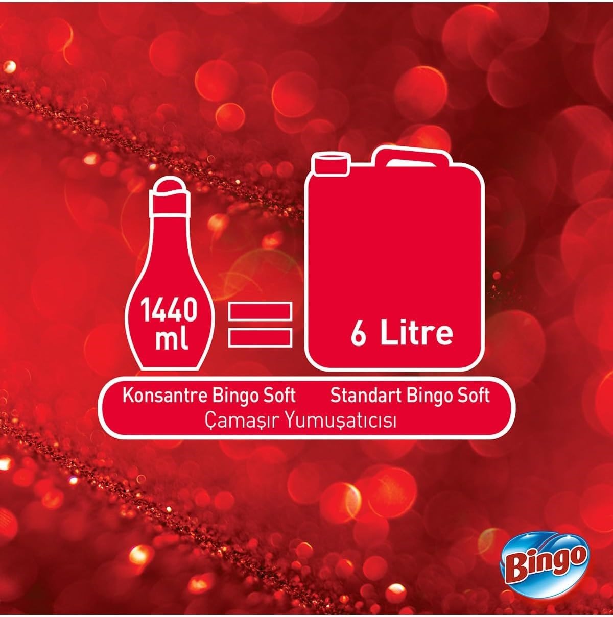 Bingo Soft Konsantre Çamaşır Yumuşatıcısı 4'lü Set 1440 ml – 2 Lovely + 2 Begonvil