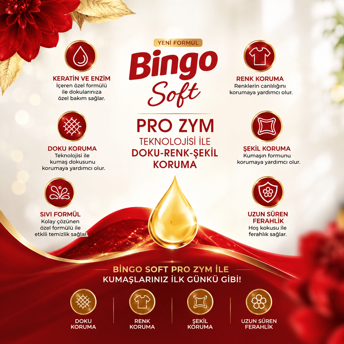 Bingo Soft Konsantre Çamaşır Yumuşatıcısı Lovely 1440 ml