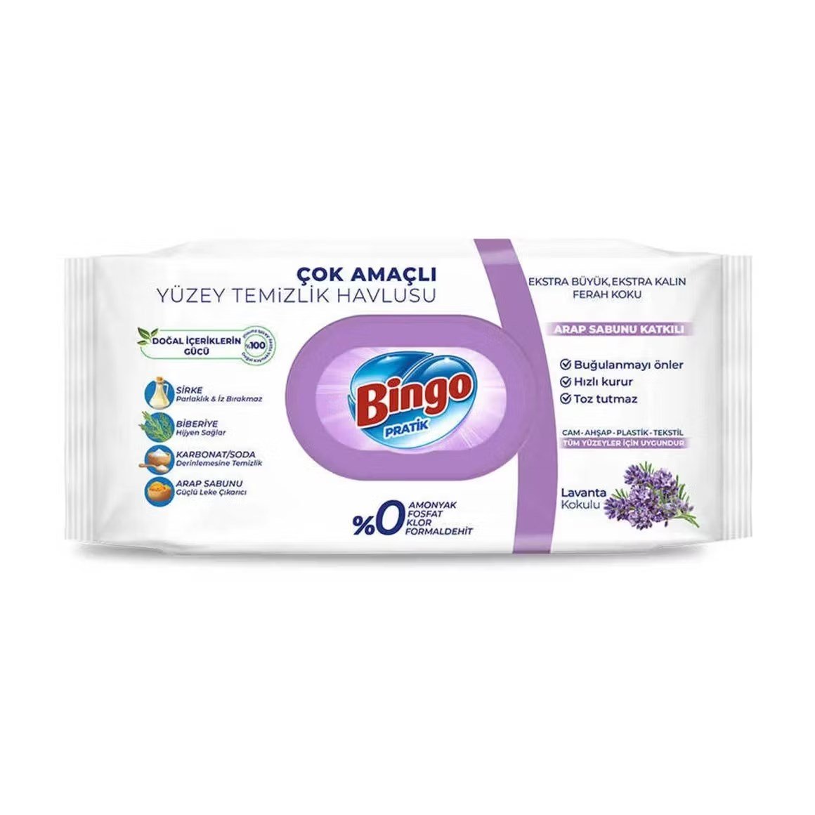Bingo Yüzey Temizlik  Havlusu Lavanta 96'lı
