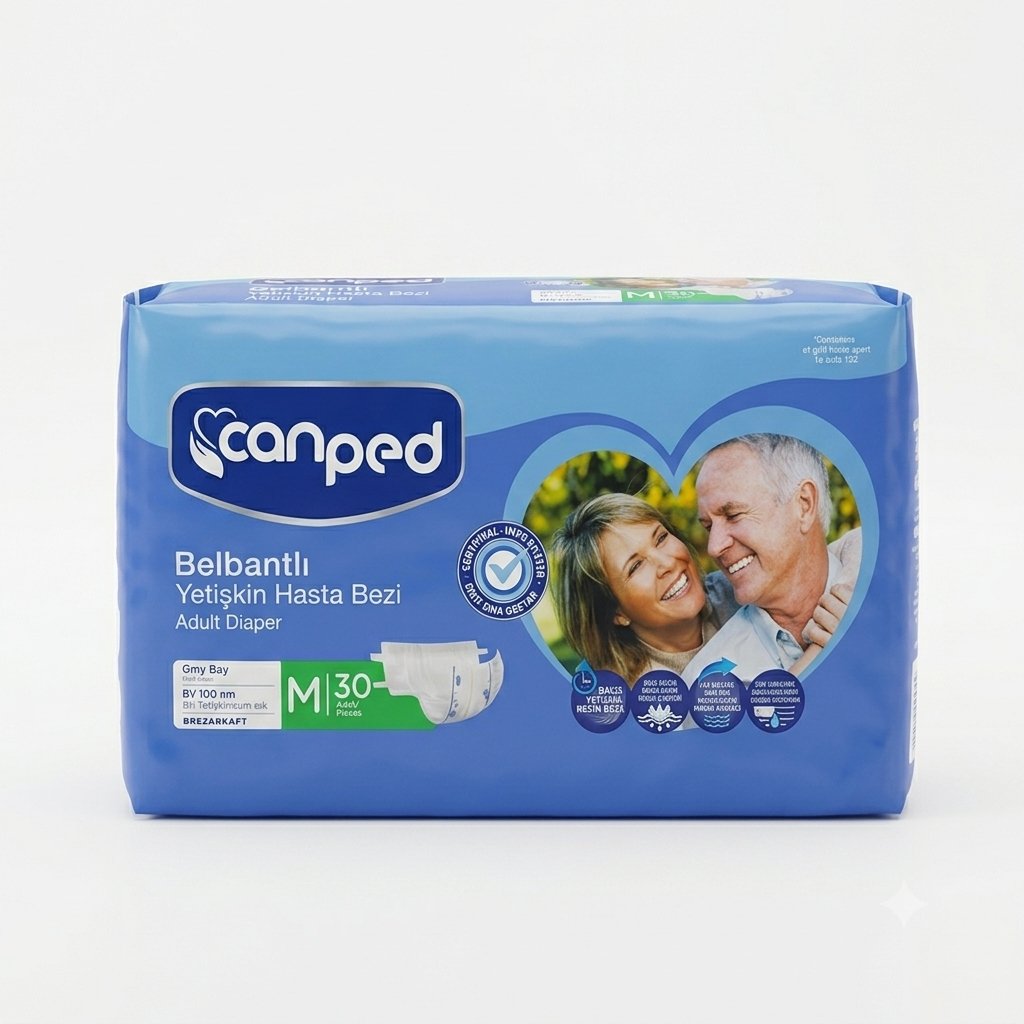 Canped Belbantlı Tekstil Yüzeyli Hasta Bezi Orta M 30'lu