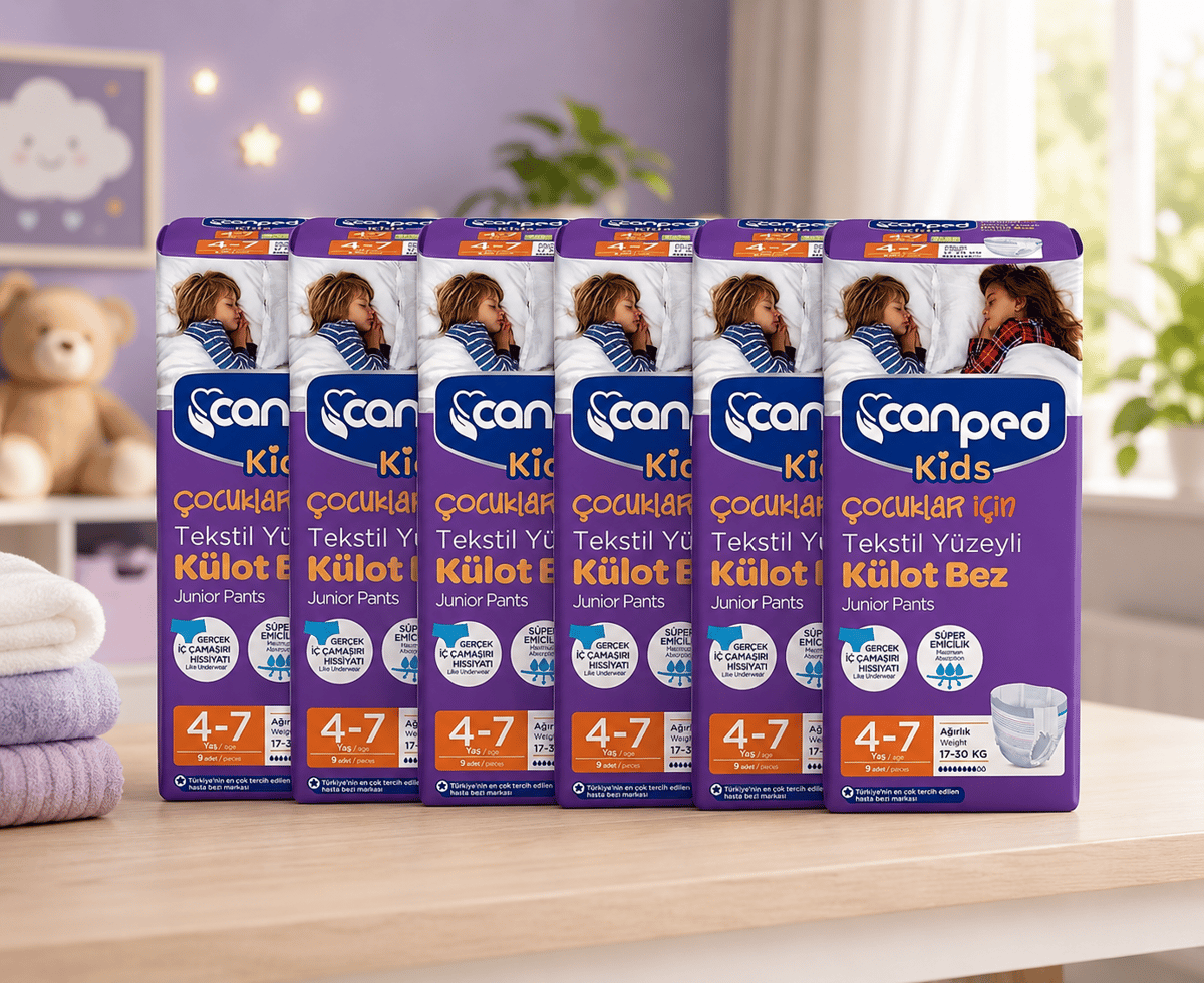 CanPed Çocuk Bezi Emici Çocuk Külodu 9'lu ( 4-7 Yaş ) 6 adet