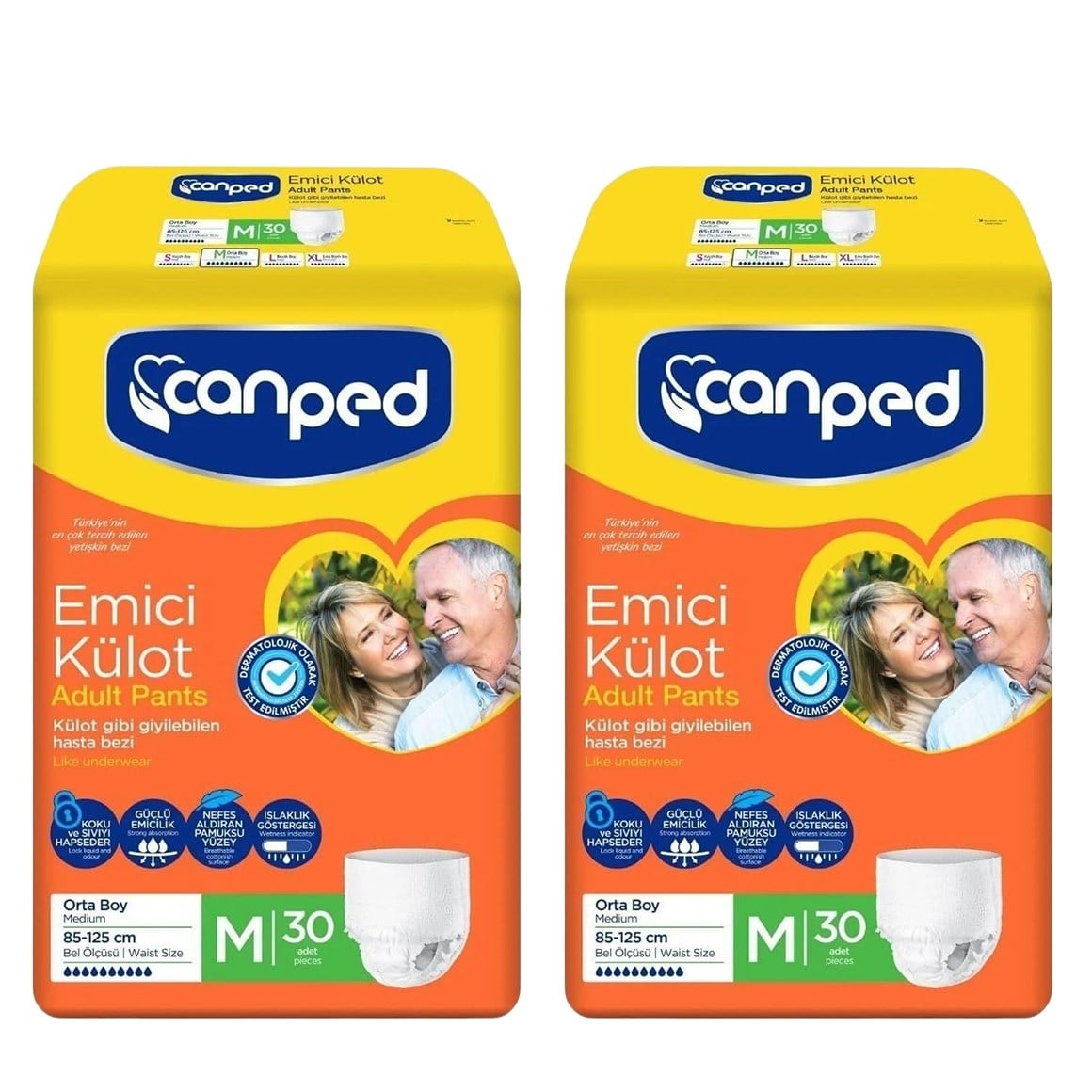 Canped Emici Külot Orta Boy Medium 60'lı (30'lu 2 Paket)