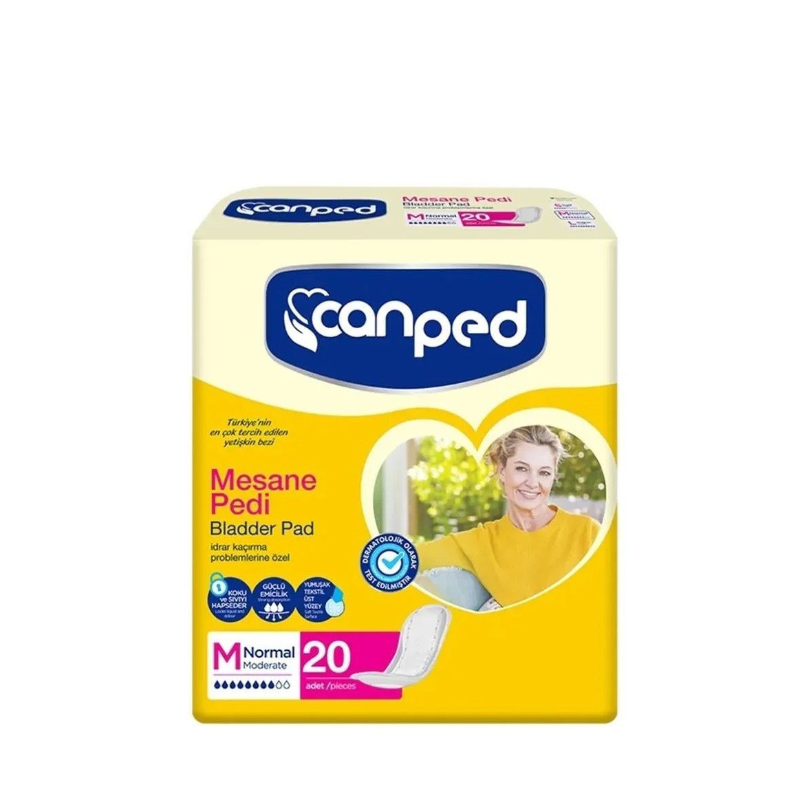 Canped Mesane Pedi Normal M Beden 80 adet 20'li 4 Paket