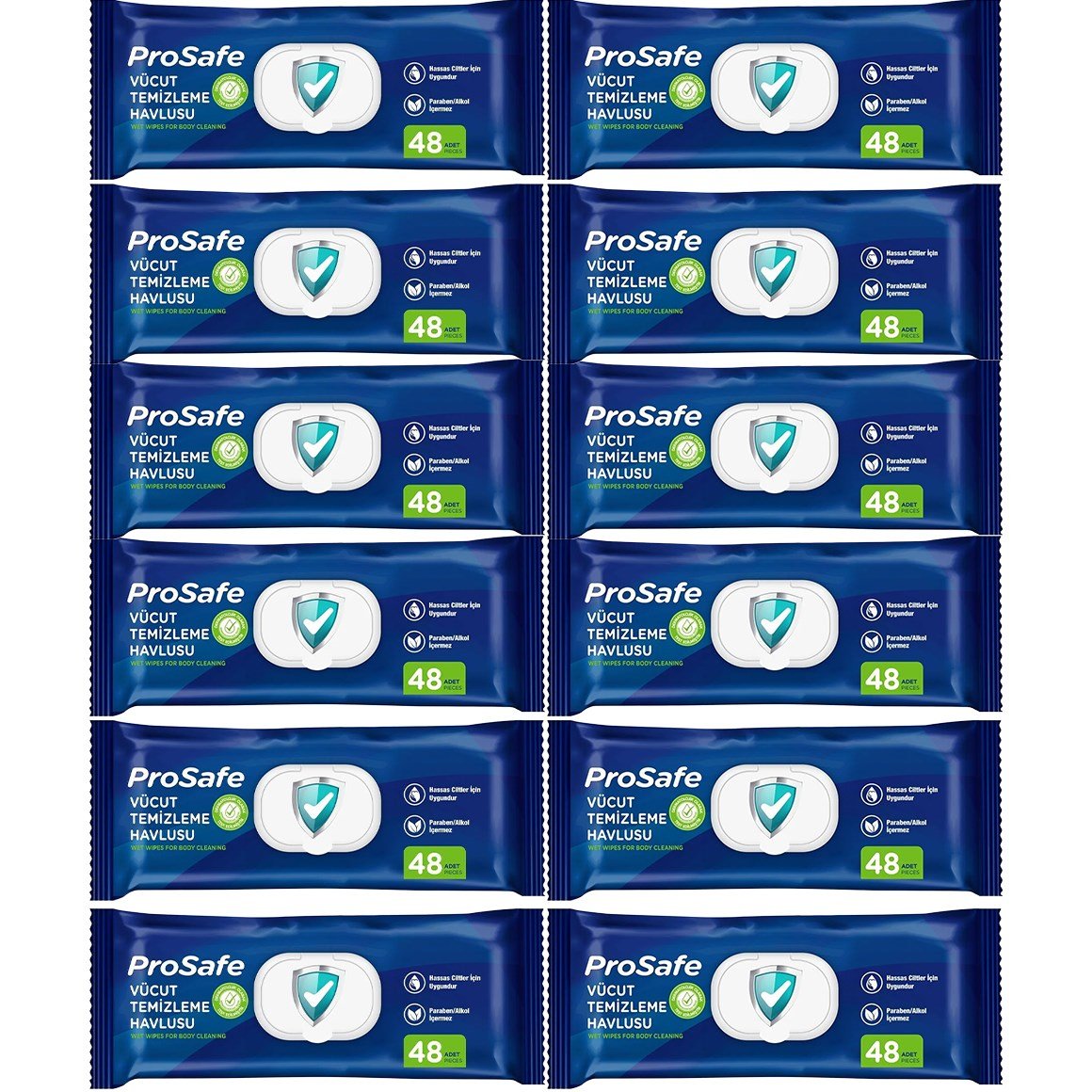 Canped Prosafe Vücut Temizleme Havlusu 12 Paket (576 Yaprak)