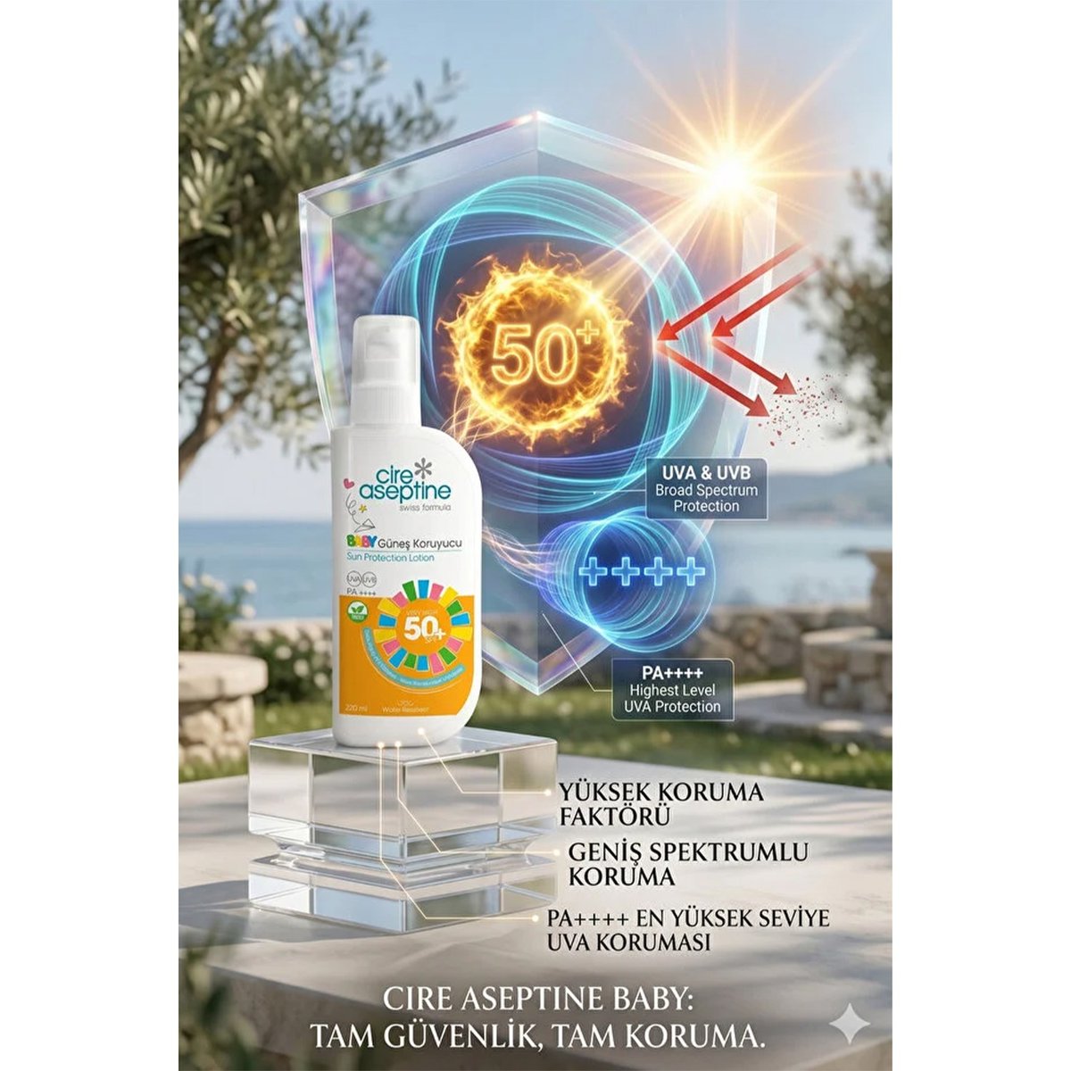 Cire Aseptine Avantajlı Yaz Paketi Baby Güneş Koruyucu Spf50 + 200ml ile Vitamin C Serum 30ml
