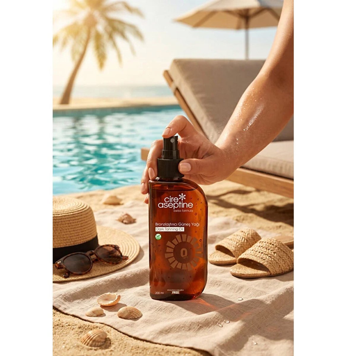 Cire Aseptine Bronzlaştırıcı Güneş Yağı 0 Spf 200 Ml