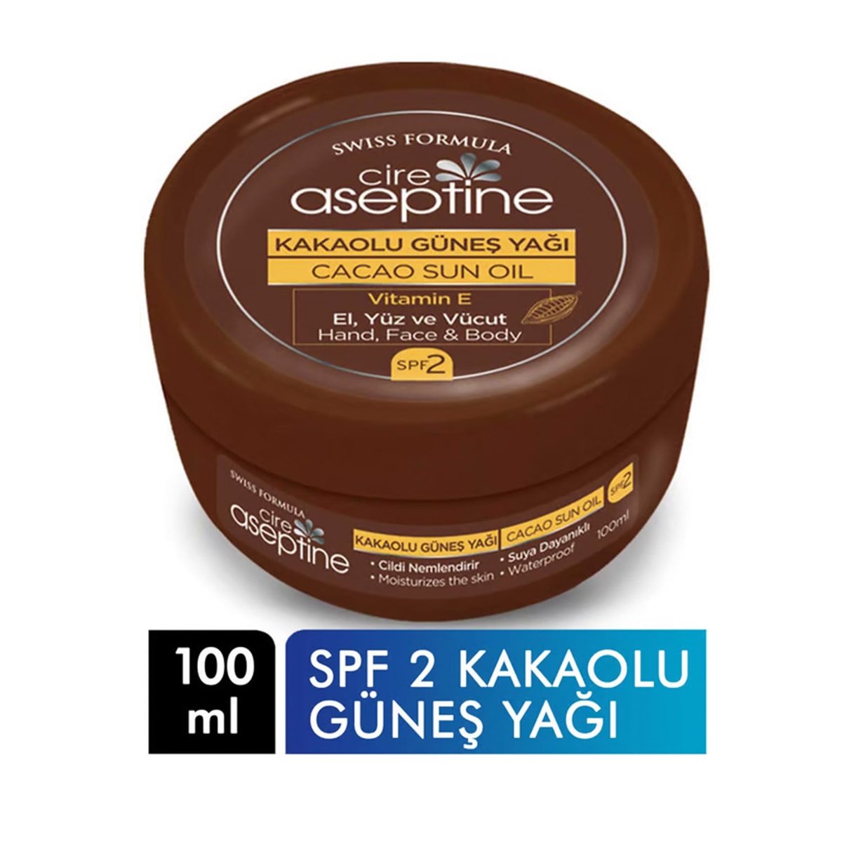 Cire Aseptine Bronzlaştırıcı Kakao Yağı 100 ml