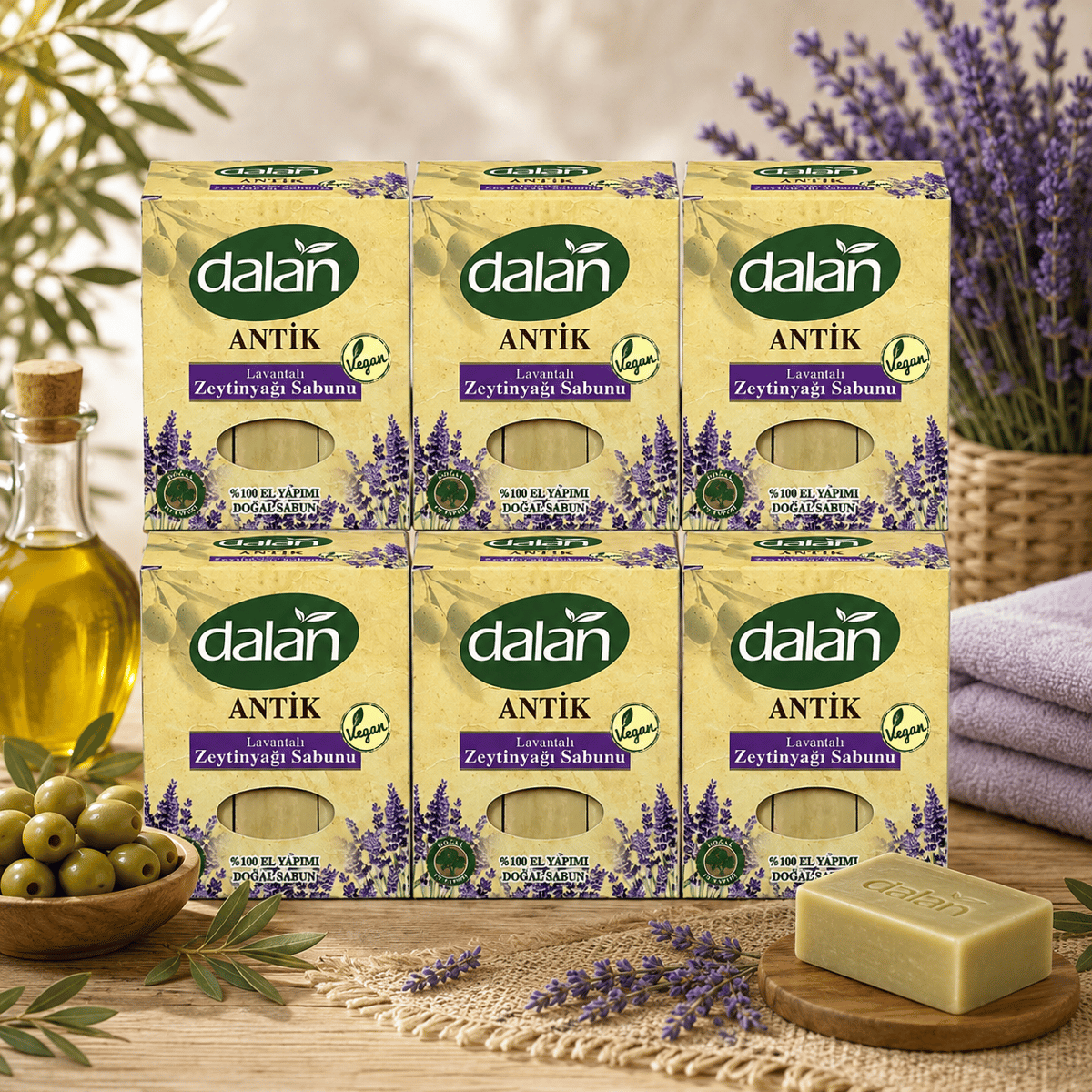 Dalan Antik Zeytinyağlı Lavanta Sabunu 900 gr x 6 Adet