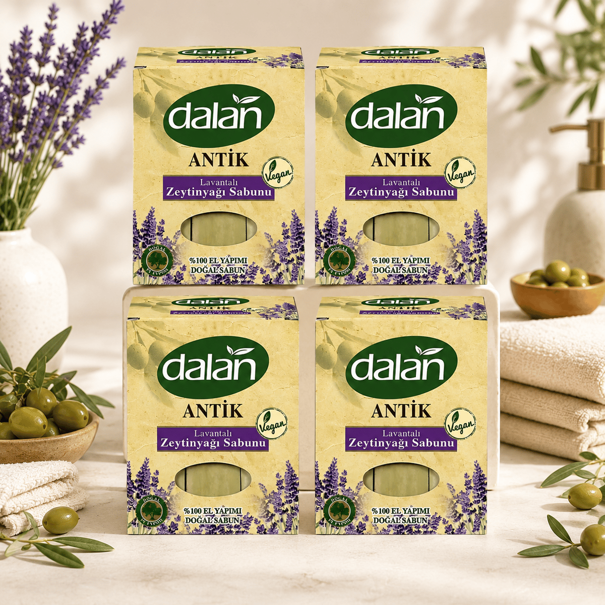 Dalan Antik Zeytinyağlı Lavanta Sabunu 900 gr 4 Adet