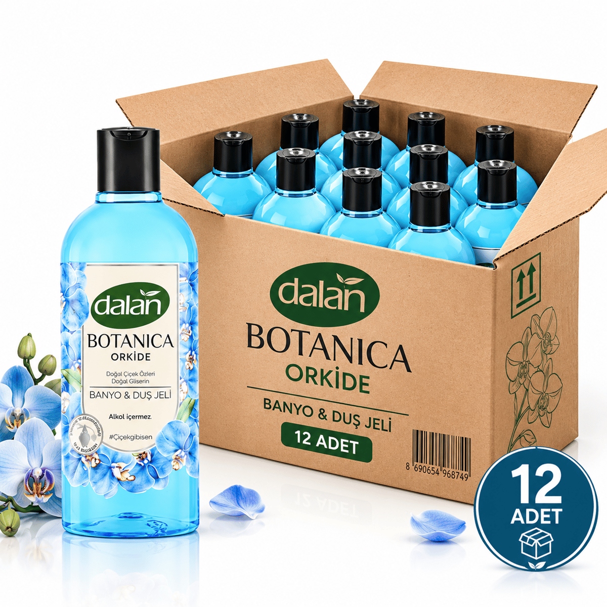 Dalan Botanica Orkide Banyo ve Duş Jeli 500 ml x 12 Adet 