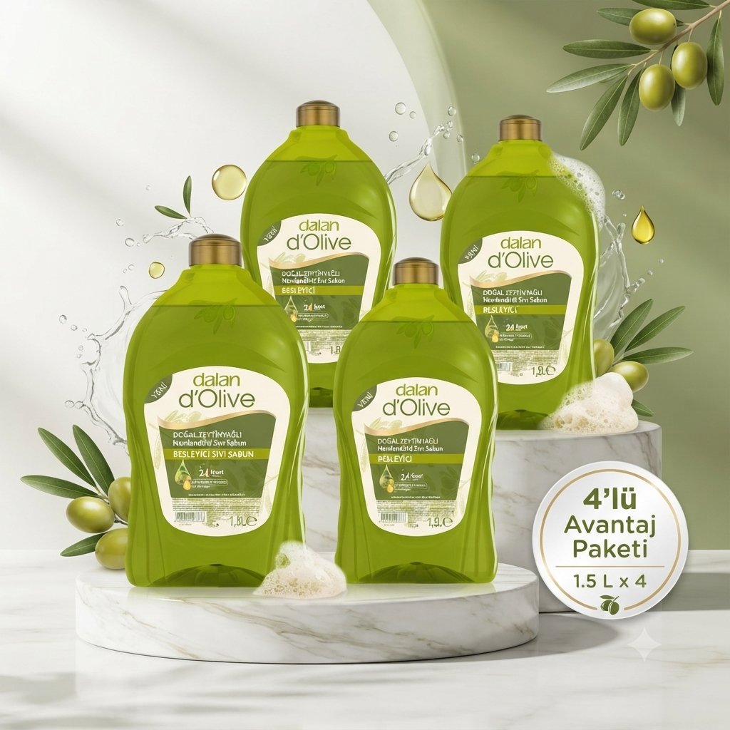 Dalan d'Olive Besleyici Sıvı Sabun 1.5 L x 4 Adet