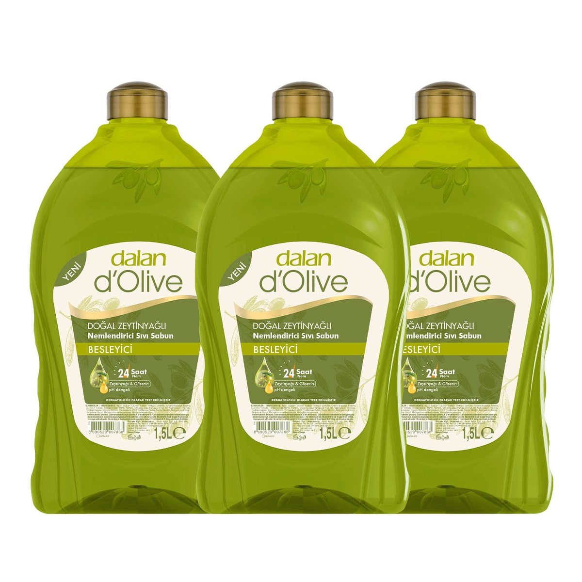 Dalan d'Olive Besleyici Sıvı Sabun 1.5 L x 3 Adet 