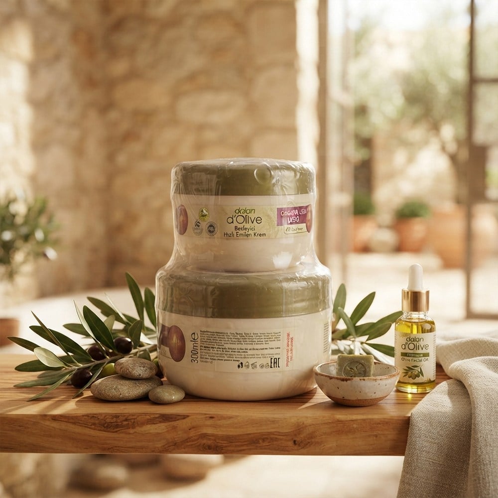 Dalan D'Olive Organik Üzüm Çekirdeği Krem 300 ml + 150 ml