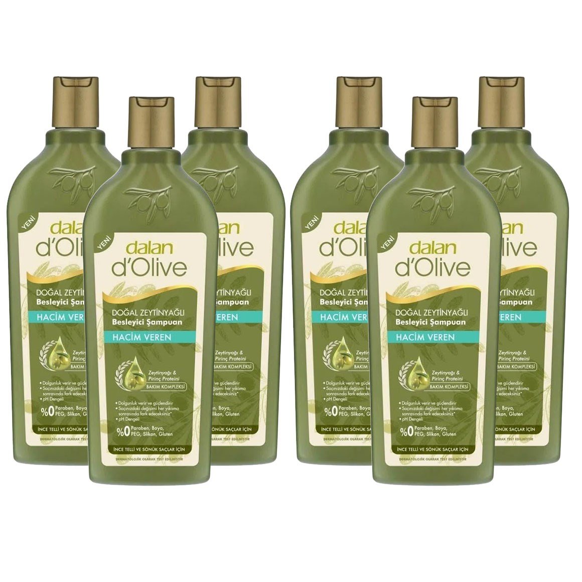 Dalan D'Olive Zeytinyağlı Hacim Veren Şampuan 400 ml x 6 Adet