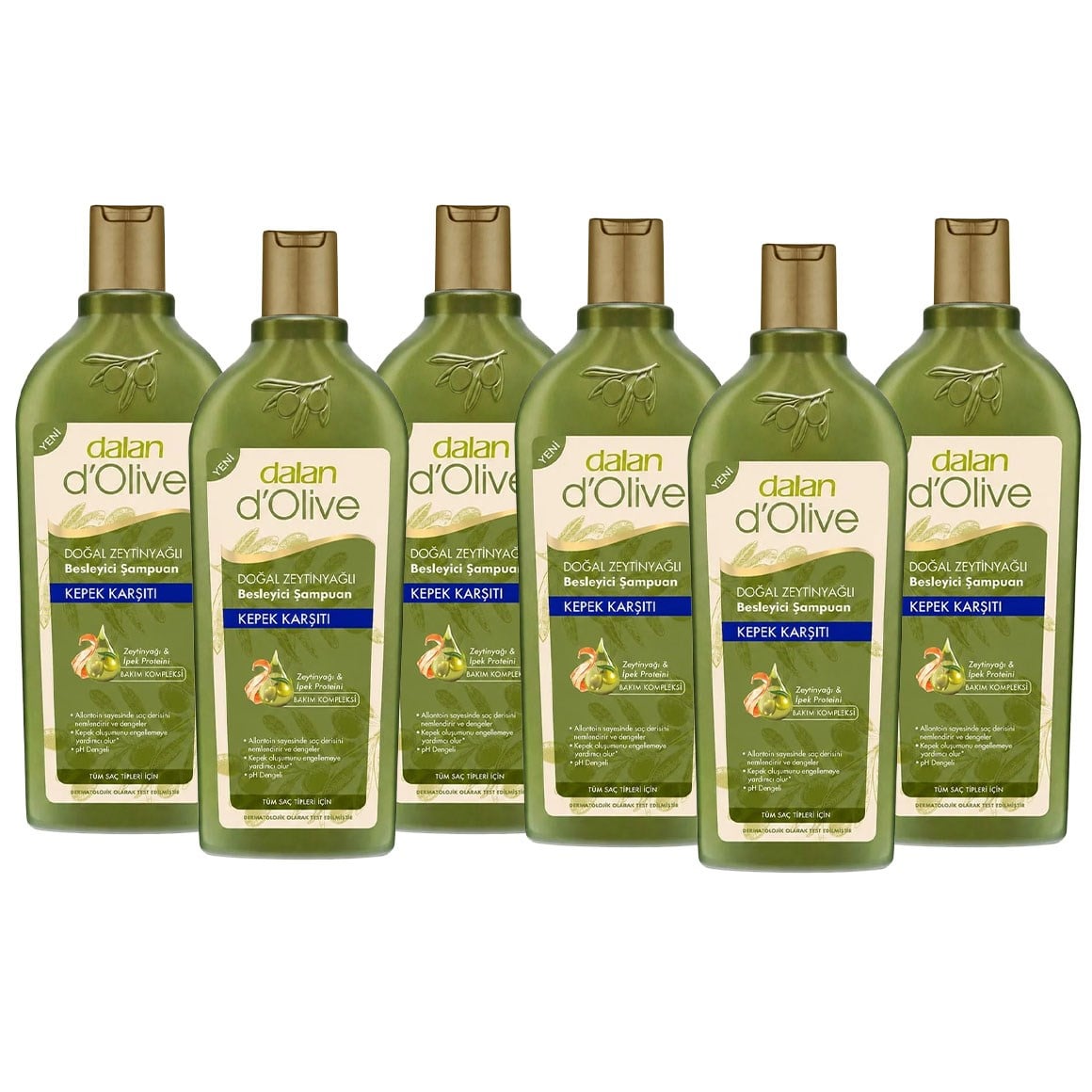Dalan D'Olive Zeytinyağlı Kepek Karşıtı Şampuan 400 ml x 6 Adet