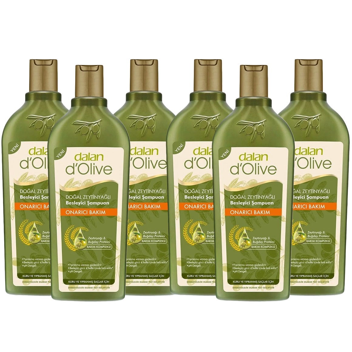 Dalan D'Olive Zeytinyağlı Onarıcı Bakım Şampuan 400 ml x 6 Adet