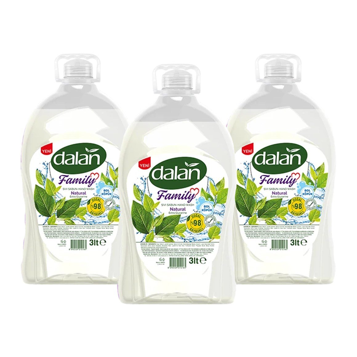 Dalan Family Natural Sıvı Sabun 3 l 3 adet