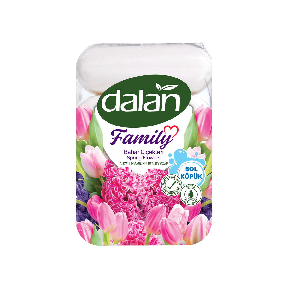Dalan Family Sabun Bahar Çiçekleri 75 gr × 4 – 24 Paket (1 Koli)