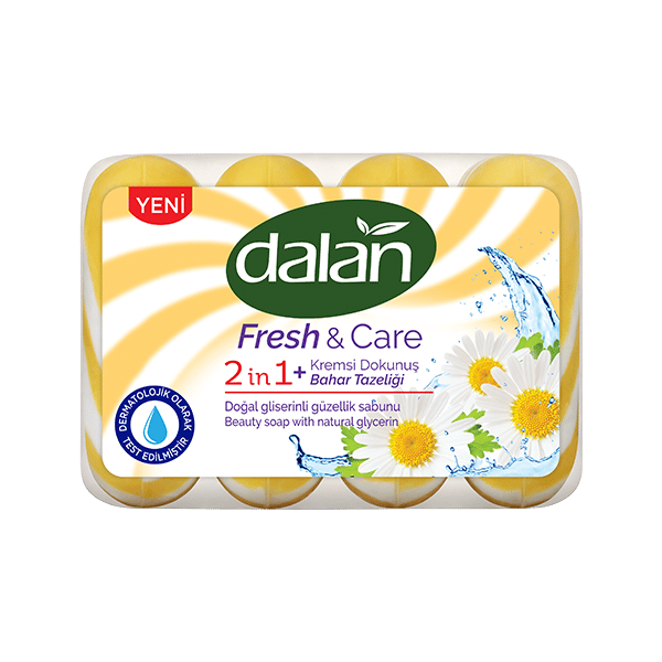 Dalan Fresh & Care 2 in 1 Bahar Tazeliği Doğal Gliserinli Güzellik Sabunu 90 g x 4