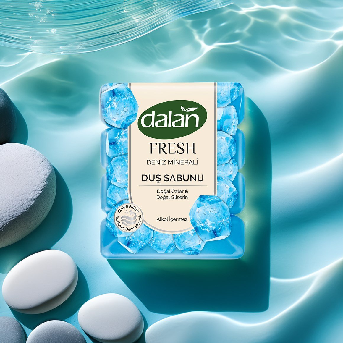 Dalan Fresh Karma Duş Sabunu Seti 6000 G (150 G x 16 Adet) - Deniz Minerali, Organik Zeytinyağlı, Aloe Vera, Pembe Greyfurt