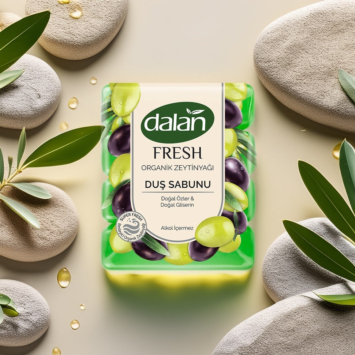 Dalan Fresh Karma Duş Sabunu Seti 6000 G (150 G x 16 Adet) - Deniz Minerali, Organik Zeytinyağlı, Aloe Vera, Pembe Greyfurt