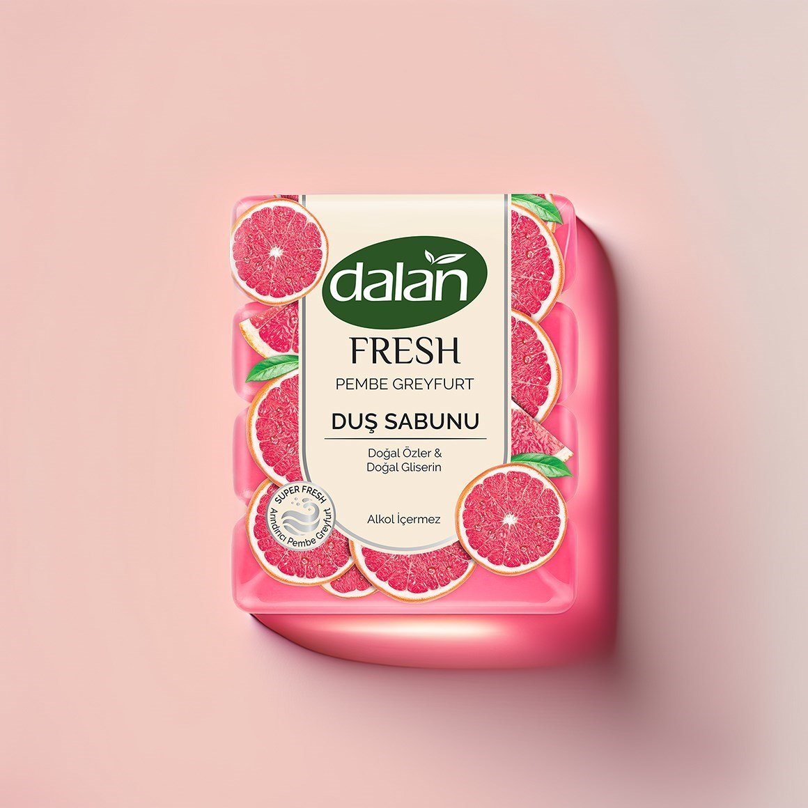Dalan Fresh Karma Duş Sabunu Seti 6000 G (150 G x 16 Adet) - Deniz Minerali, Organik Zeytinyağlı, Aloe Vera, Pembe Greyfurt