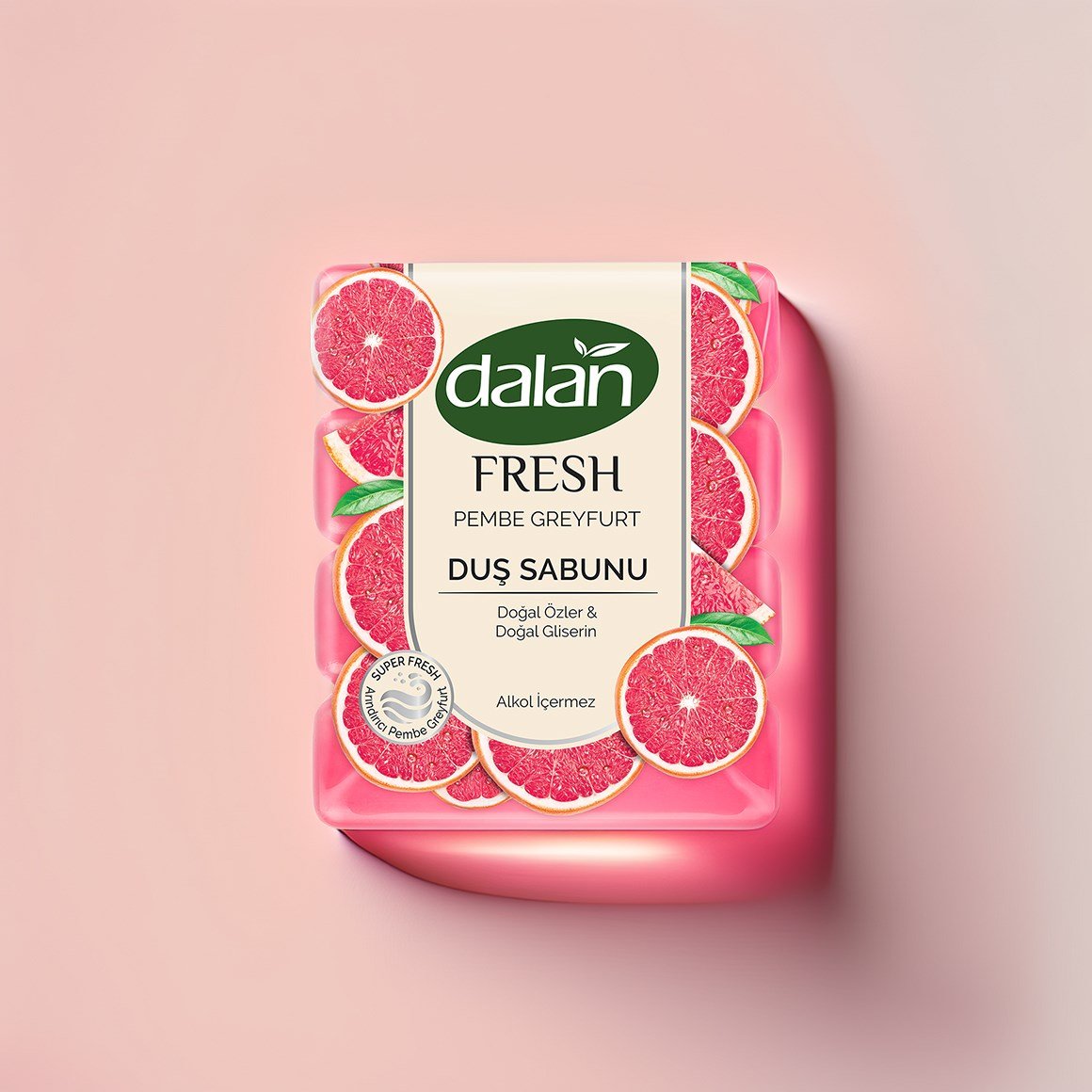 Dalan Fresh Karma Duş Sabunu Seti 6000 G (150 G x 16 Adet) - Deniz Minerali, Organik Zeytinyağlı, Aloe Vera, Pembe Greyfurt
