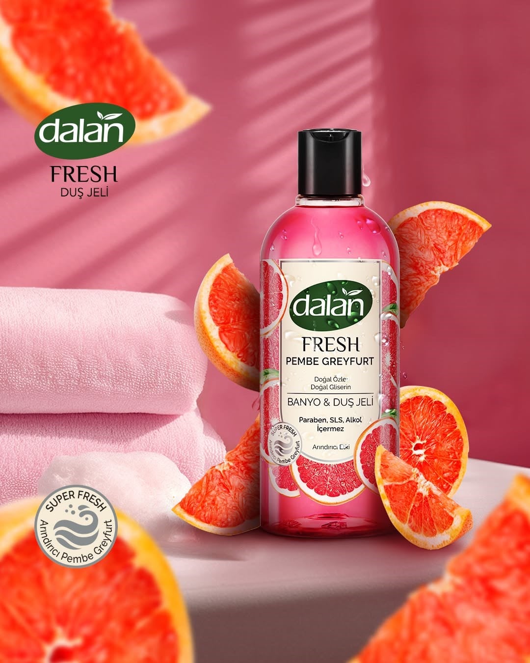 Dalan Fresh Pembe Greyfurt Duş Jeli 500 ml