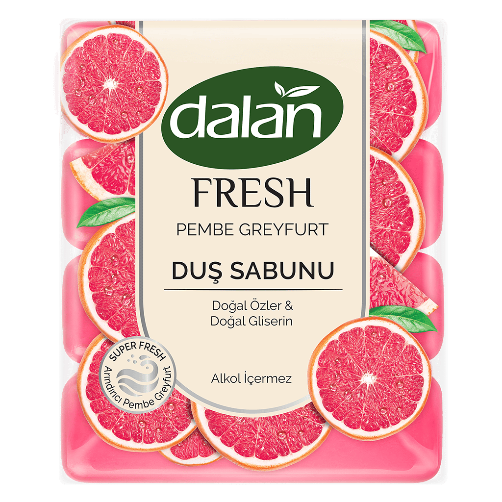 Dalan Fresh Pembe Greyfurt Duş Sabunu 600 G (150g x 4) 4'lü Set