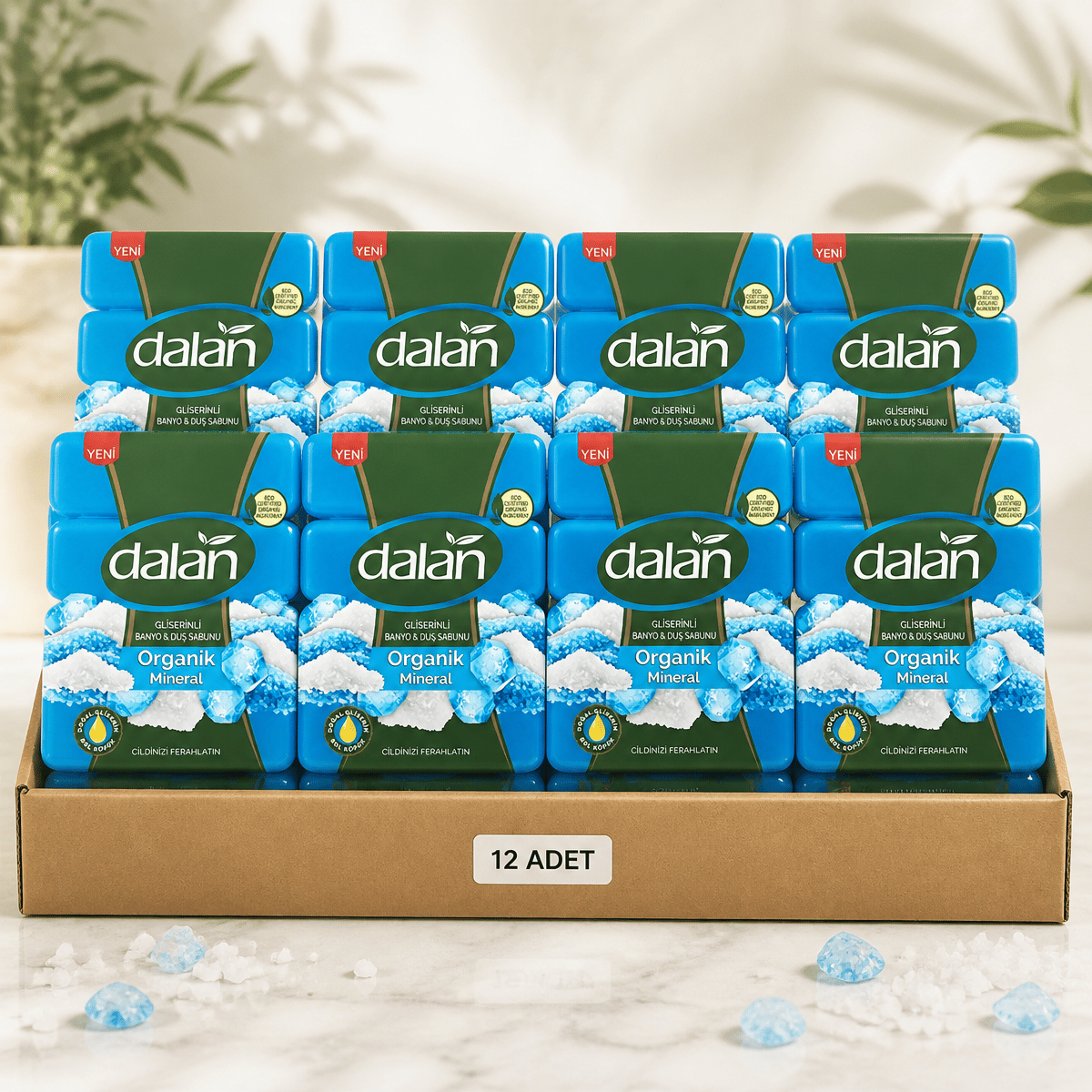 Dalan Organik Mineral Gliserinli Banyo ve Duş Sabunu 4x150 g 12 Adet