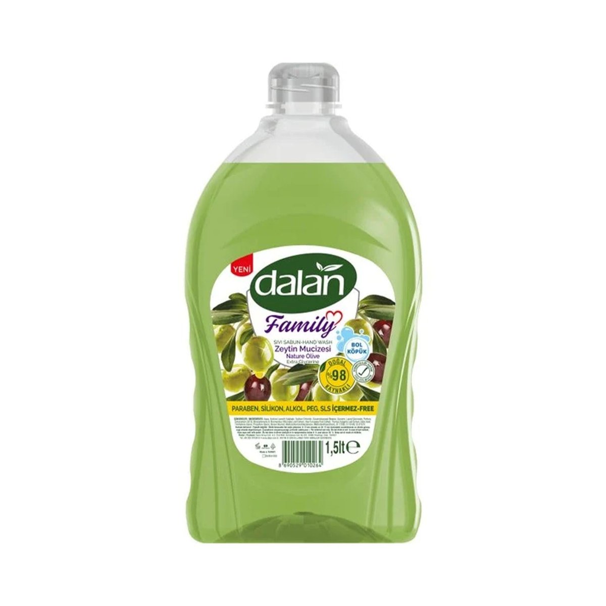 Dalan Sıvı Sabun Family Zeytin Mucizesi 1,5 l