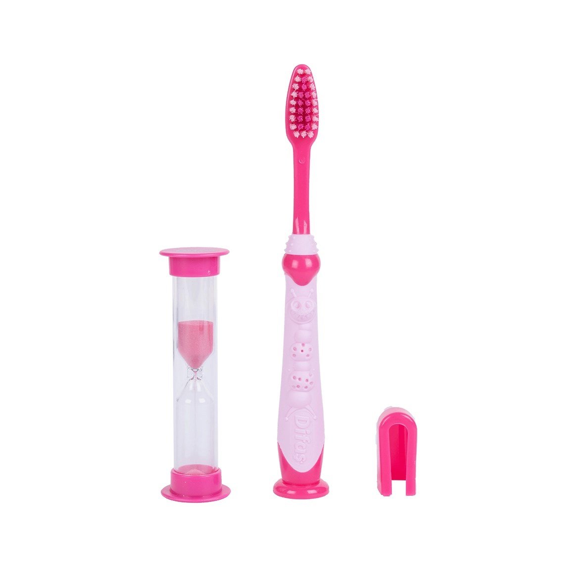 Difaş Friendly Çocuk Diş Fırçası Kum Saatli Pembe