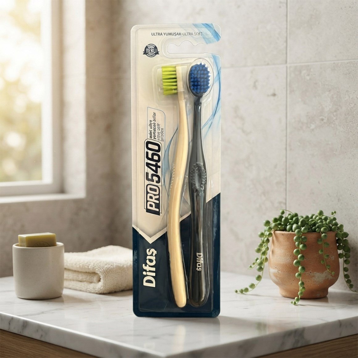 Difaş Pro5460 Diş Fırçası Siyah+ Bej
