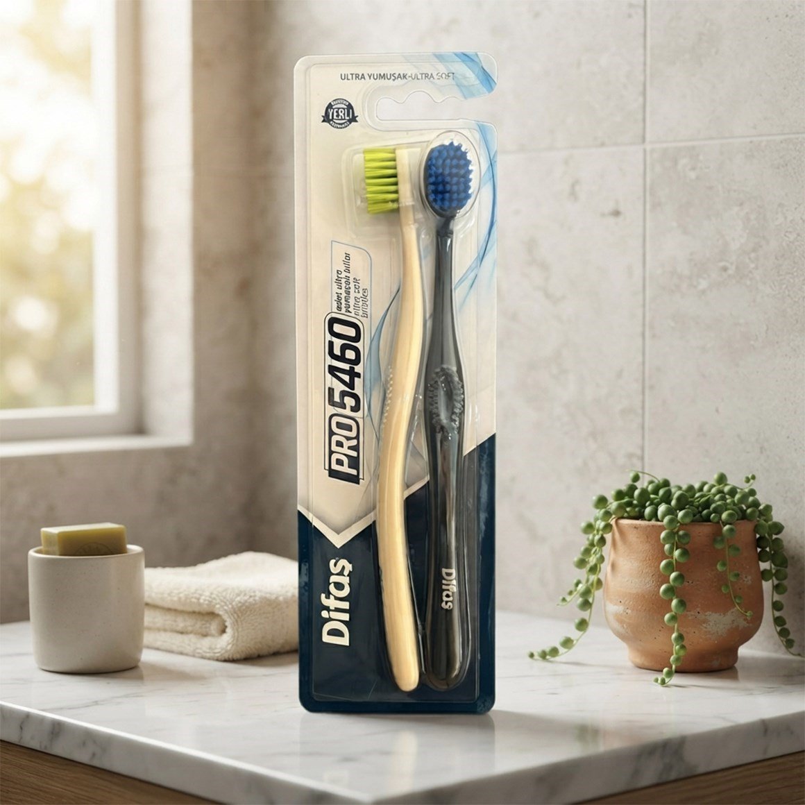 Difaş Pro5460 Diş Fırçası Siyah+ Bej