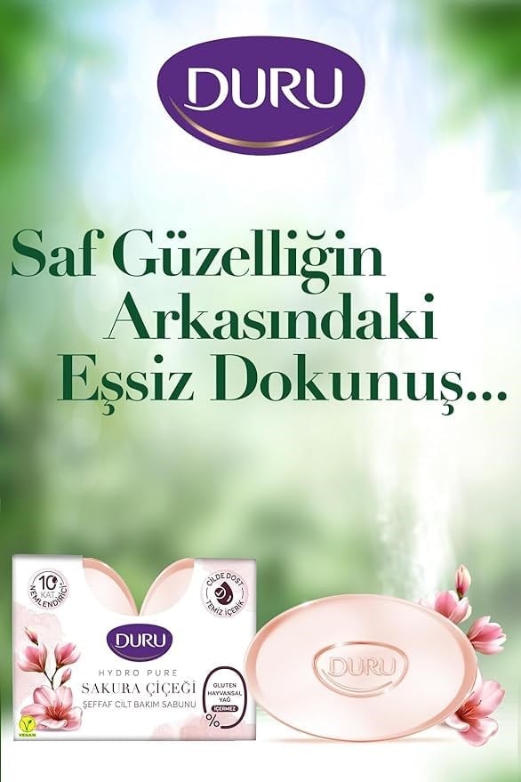 Duru Bakım Sabunu Hydro Pure Sakura Çiçeği 2'li 135 gr 6 adet