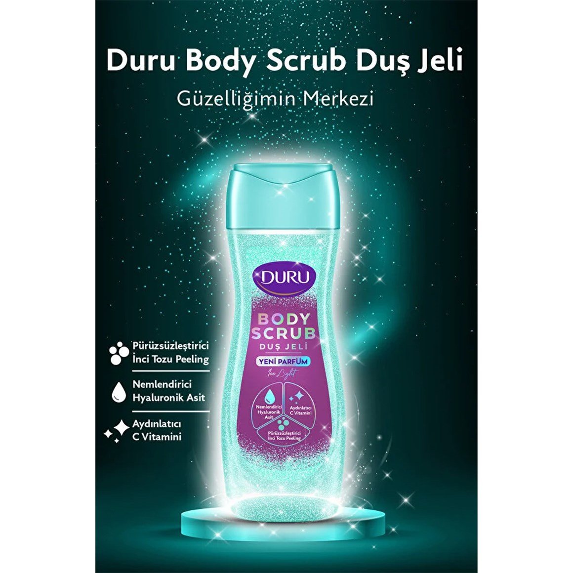 Duru Body Scrub Duş Jeli Tanışma Seti 4x450ml (Gold, Crystal, Pink, Ice)