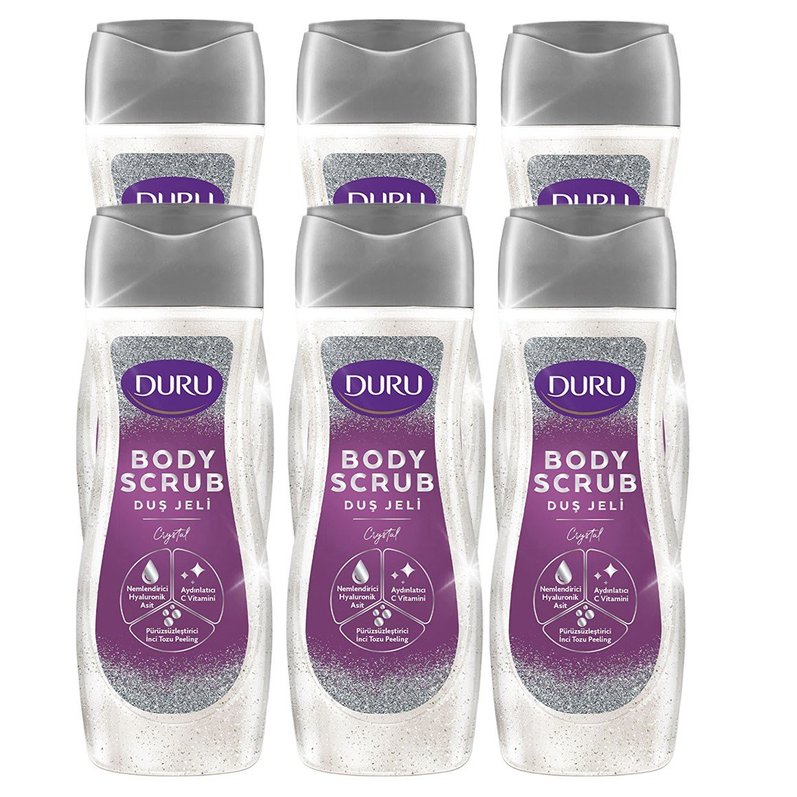 Duru Duş Jeli Body Scrub Crystal 450 ml x 6 adet