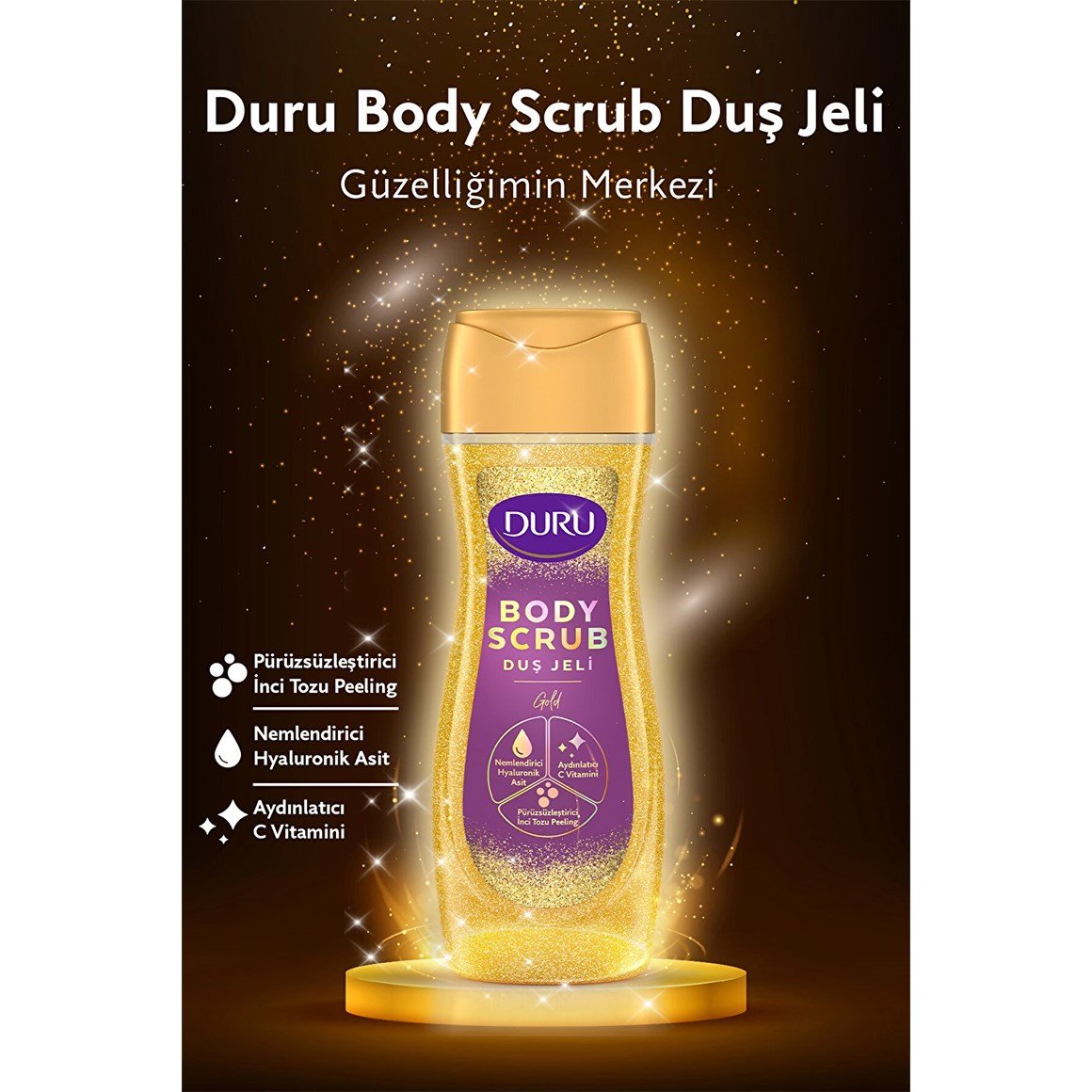 Duru Duş Jeli Body Scrub Gold 450 ml x 6 adet
