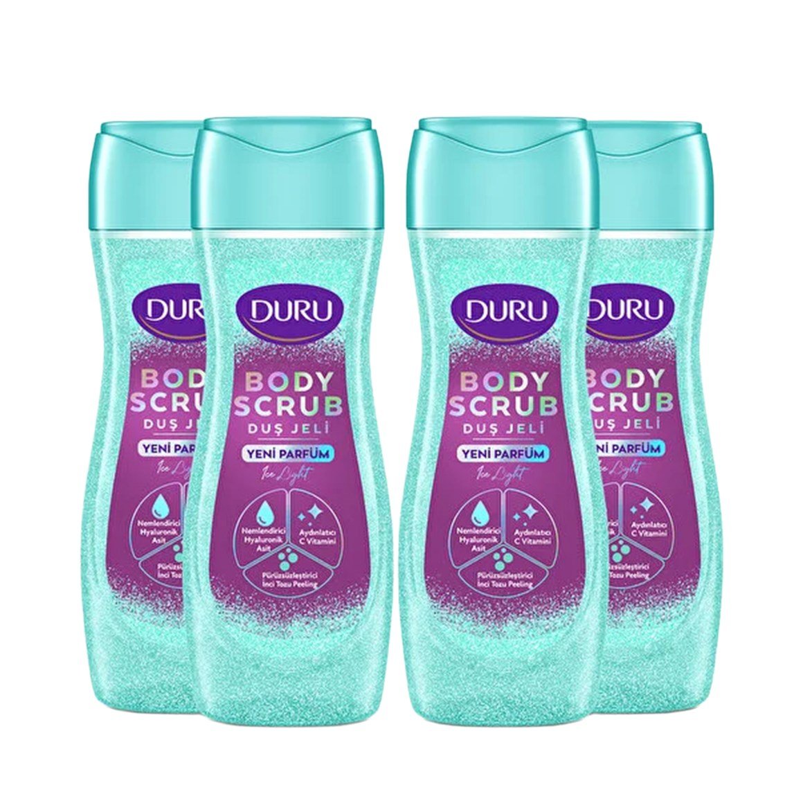Duru Duş Jeli Body Scrub Ice Light 450 ml 4 adet