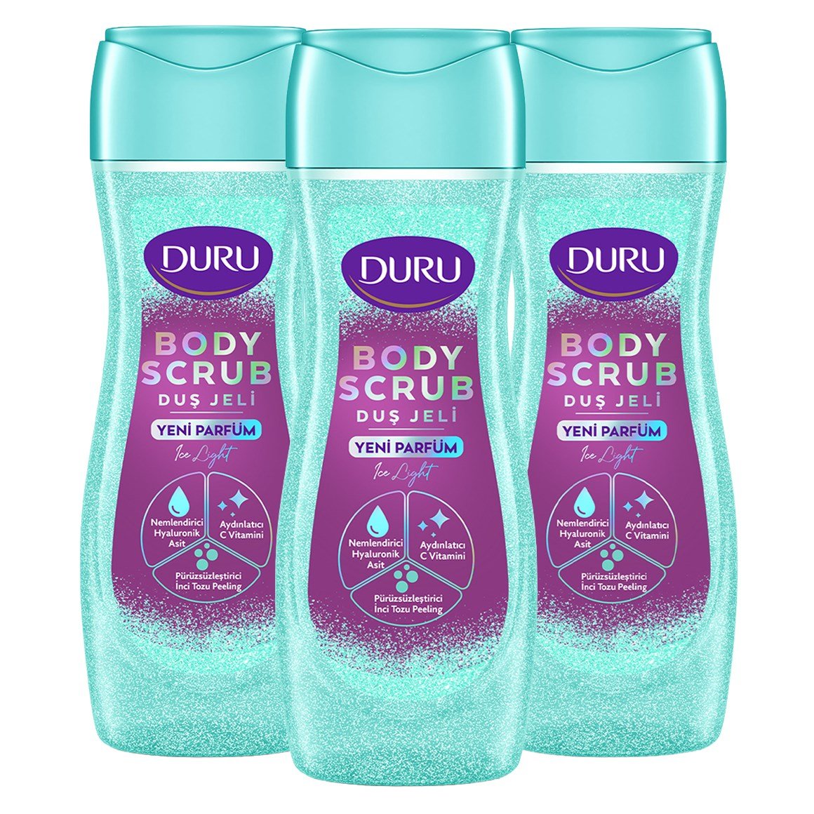 Duru Duş Jeli Body Scrub Ice Light 450 ml x 3 adet