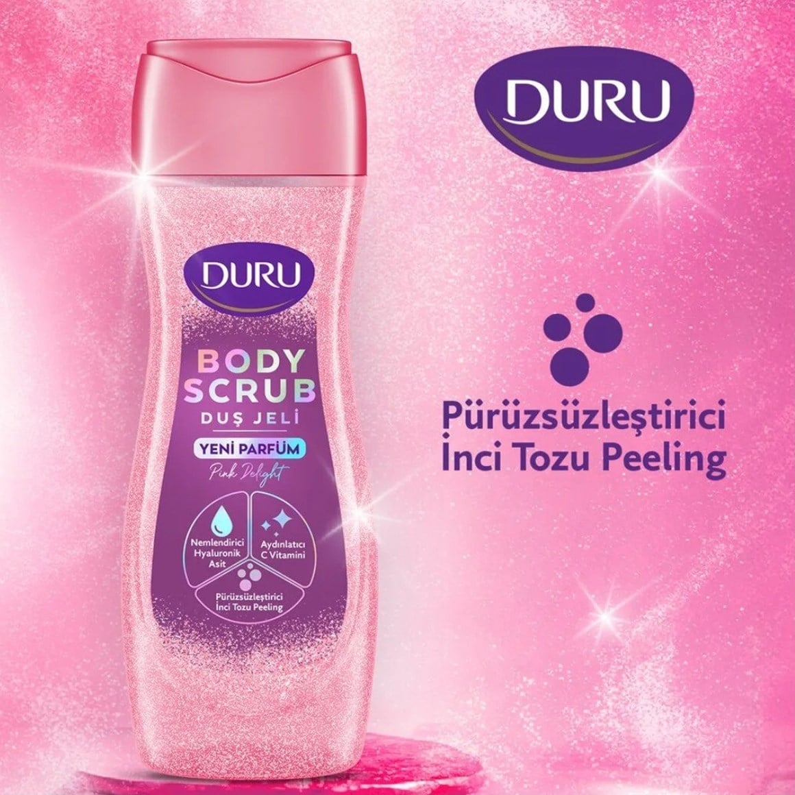 Duru Duş Jeli Body Scrub Pink Delight 450 ml