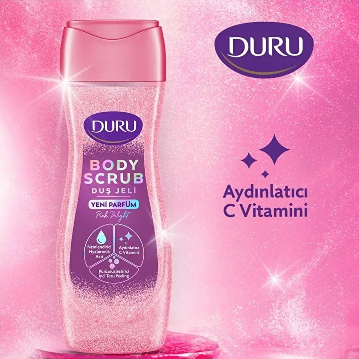 Duru Duş Jeli Body Scrub Pink Delight 450 ml x 2 adet
