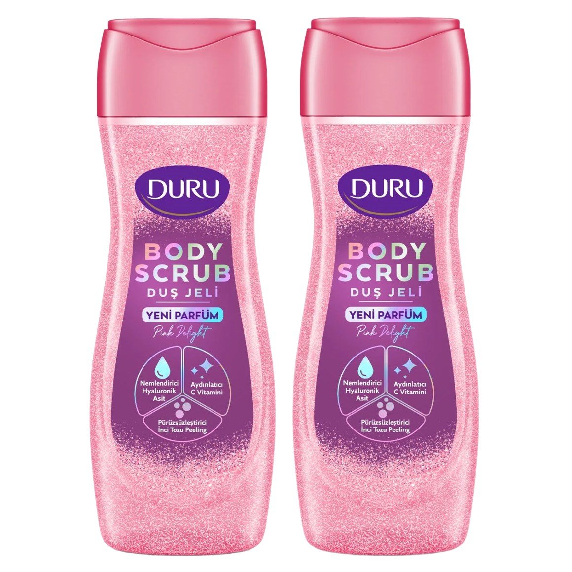 Duru Duş Jeli Body Scrub Pink Delight 450 ml x 2 adet