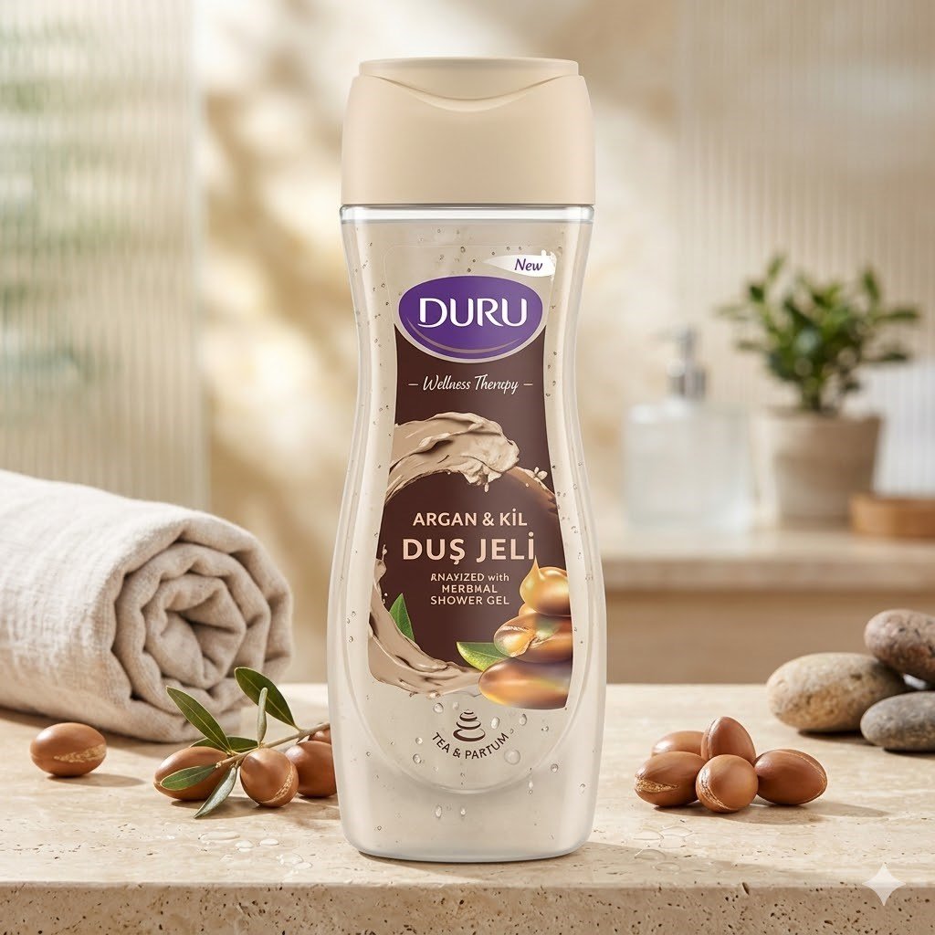 Duru Duş Jeli Mineral Action Argan Yağı ve Kil 450 ml