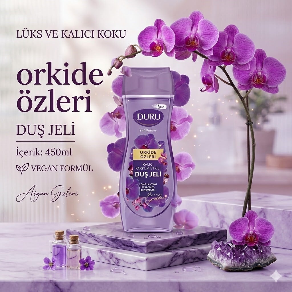 Duru Duş Jeli Orkide Özleri 450 ml