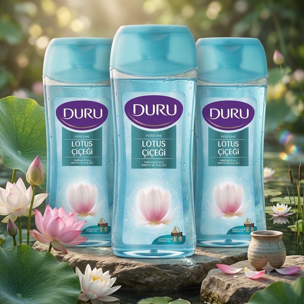 Duru Duş Jeli Perfume Elegant Lotus 450 ml x 3 Adet 